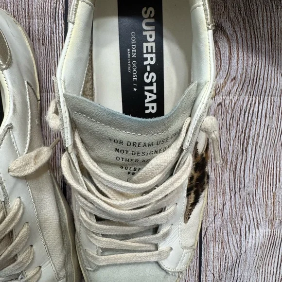 Golden Goose Superstar Sneakers in White and Beige - Picture 9 of 13